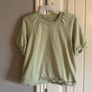 Madewell Size Medium Short Sleeve Crop Sweatshirt